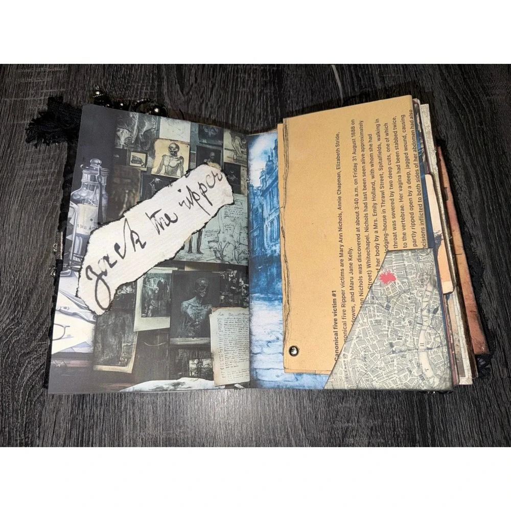 Jack the Ripper Themed Junk Journal Mixed Media‎ Art Book Notebook